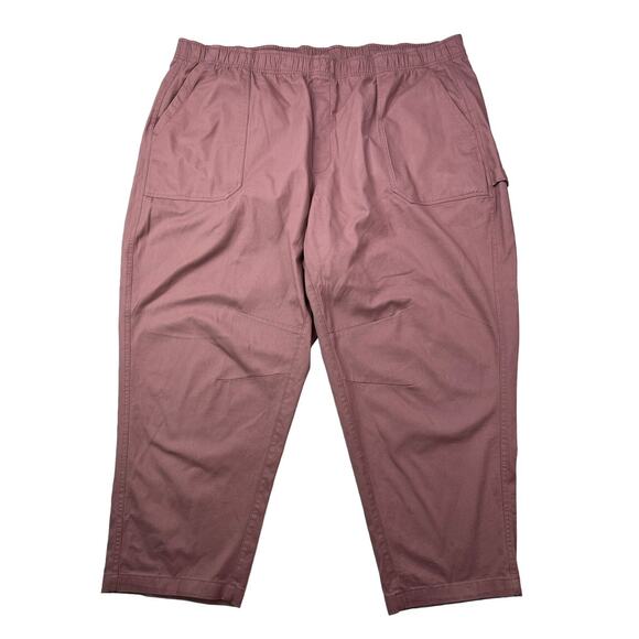Old Navy Womens Plus 3X Comfort Waistband Puce Pink Straight Elastic Waist Pants - Picture 12 of 16